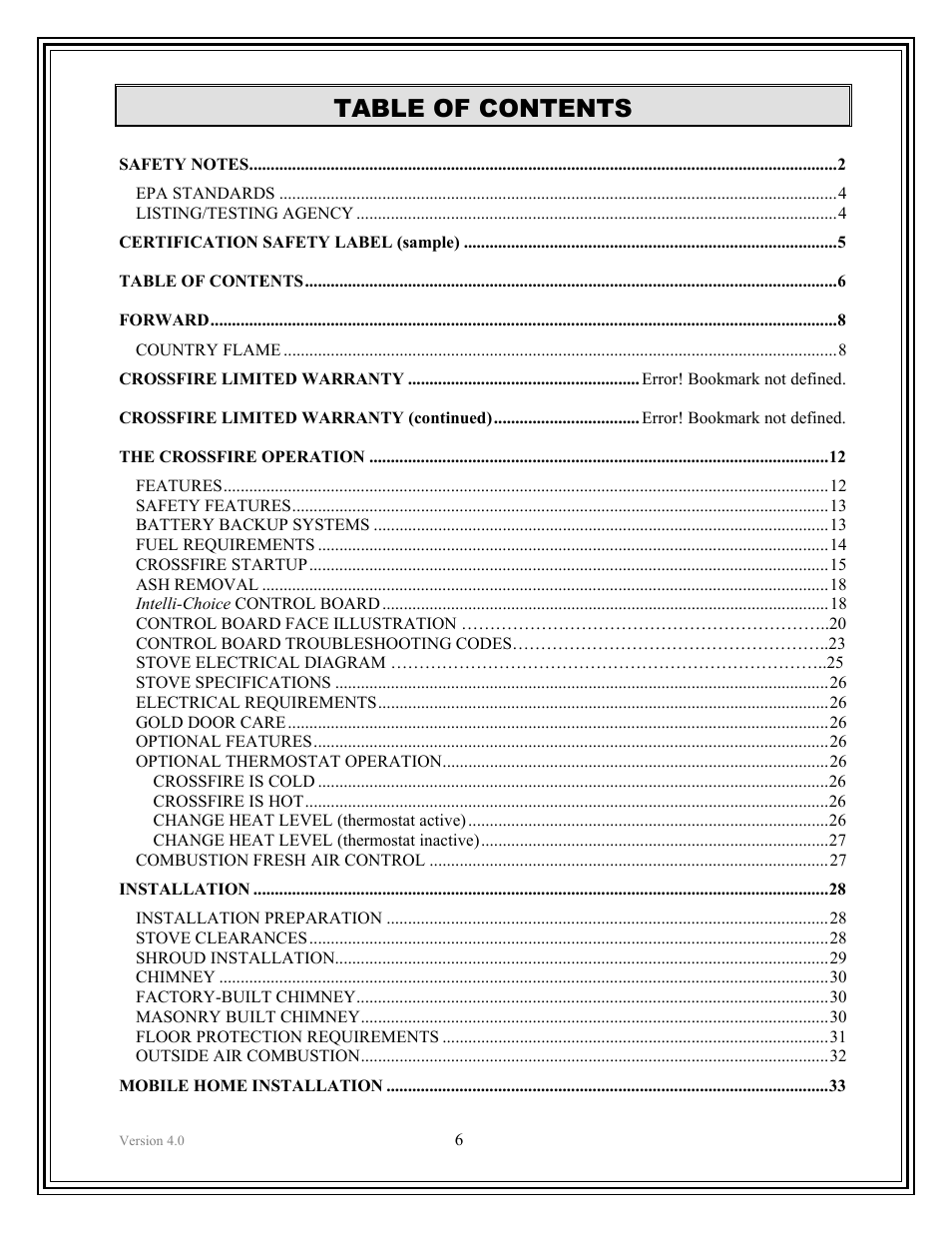 American Energy Systems Crossfire Flex User Manual | Page 6 / 58