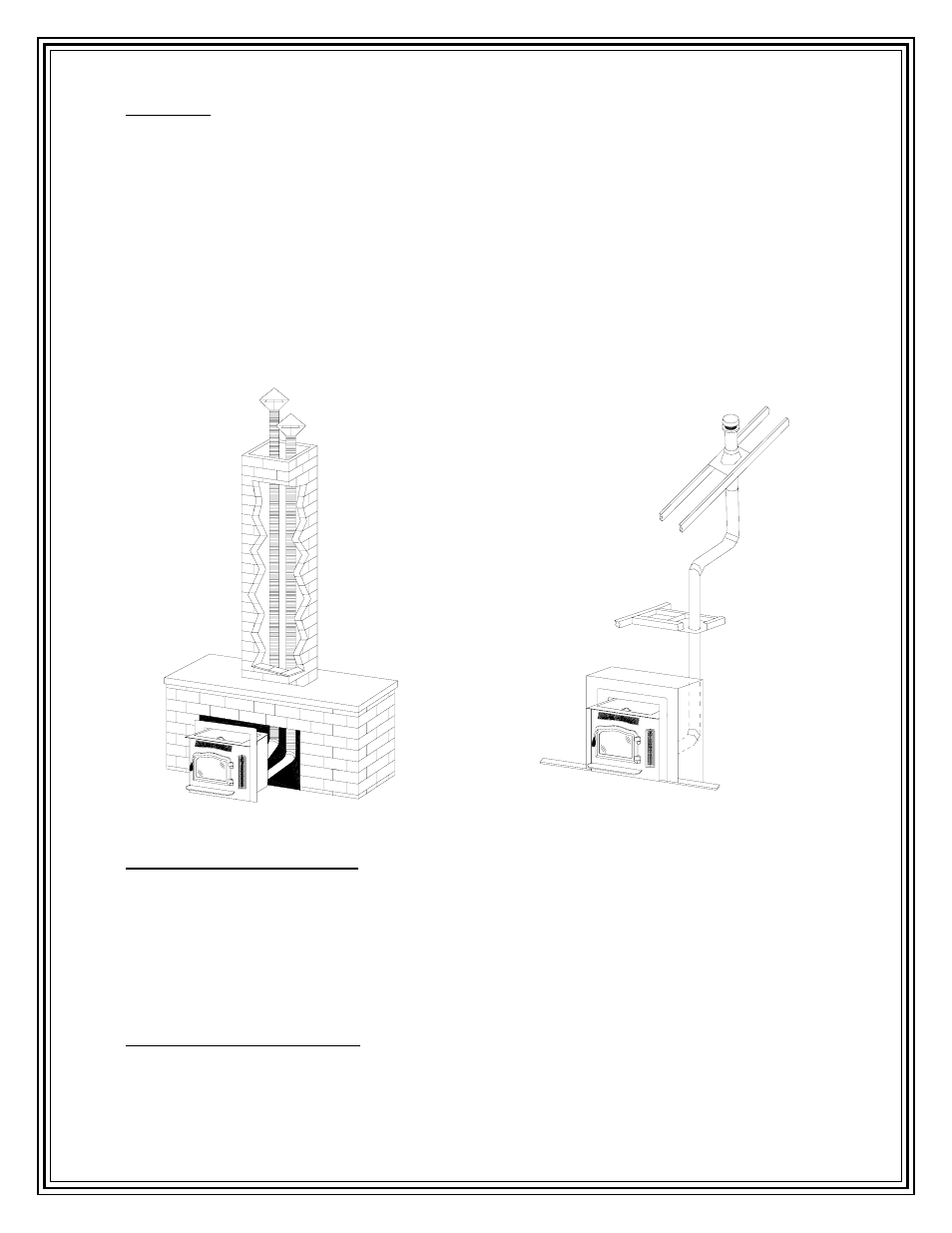 Chimney, Factory-built chimney, Masonry built chimney | American Energy Systems Crossfire Flex User Manual | Page 29 / 54