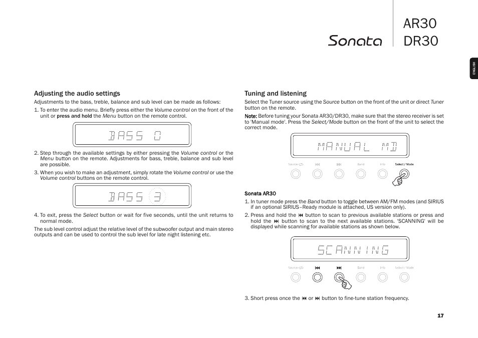 Ar30 dr30 | Cambridge Audio DR30 User Manual | Page 17 / 26