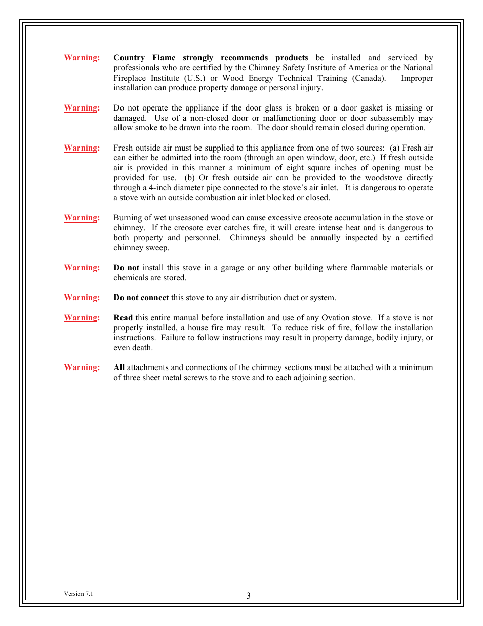 American Energy Systems Ovation User Manual | Page 3 / 52