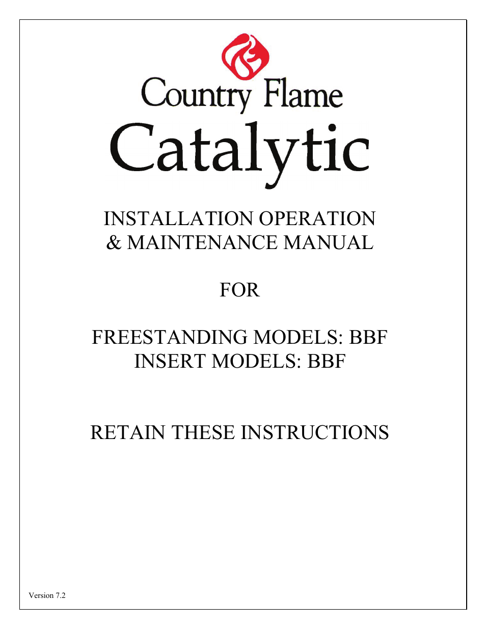 American Energy Systems Catalytic BBF User Manual | 63 pages