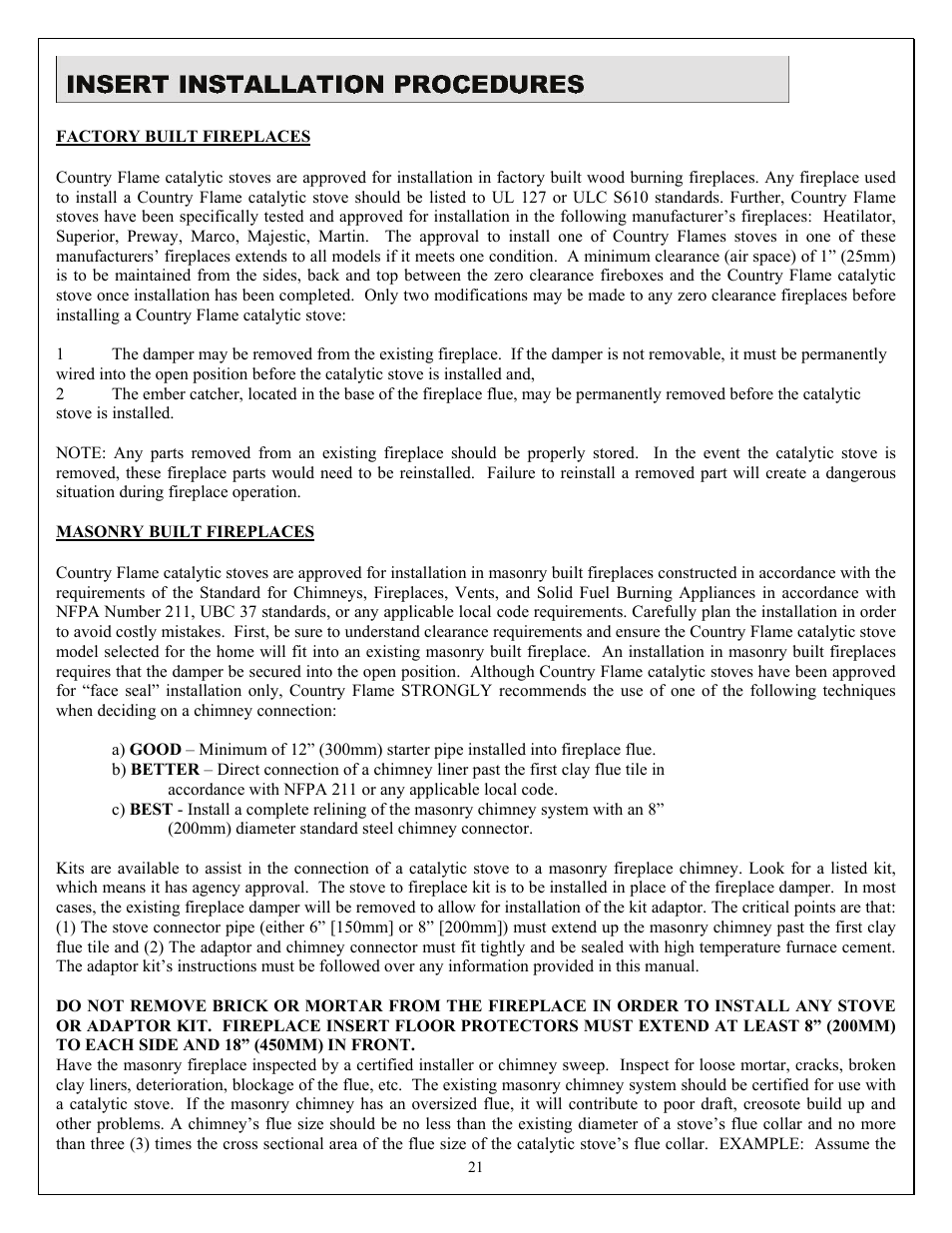 American Energy Systems Catalytic BBF User Manual | Page 21 / 63