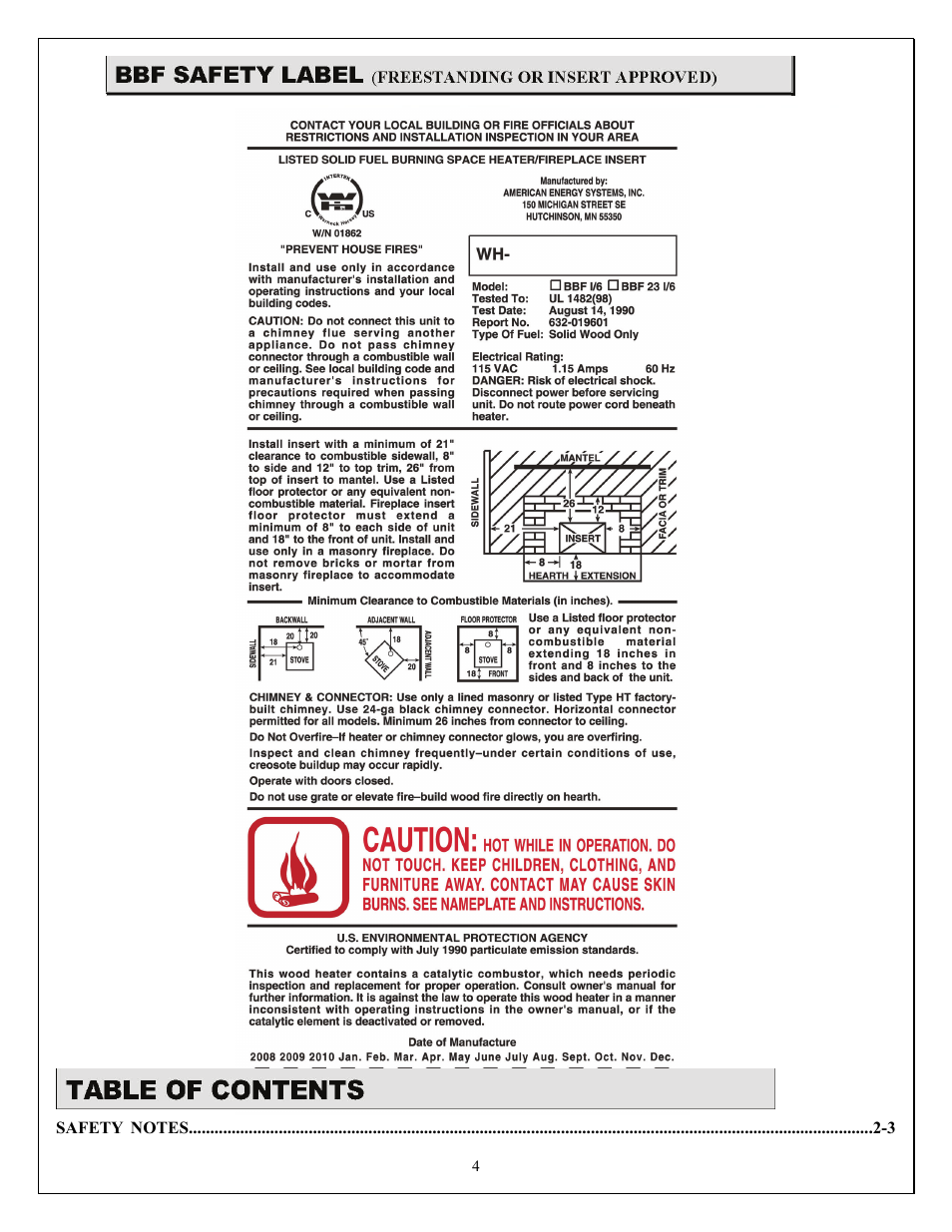 American Energy Systems Catalytic BBF User Manual | Page 4 / 63