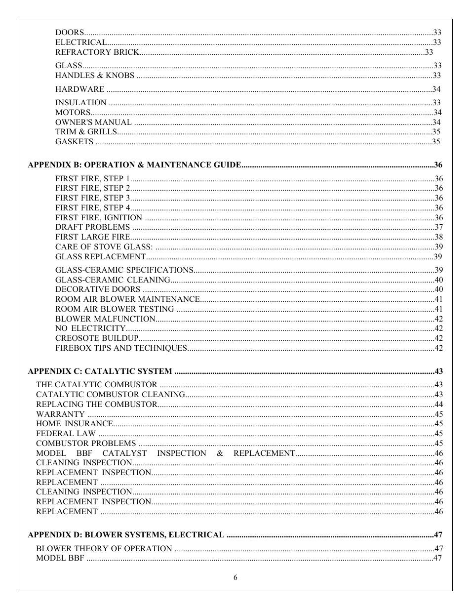 American Energy Systems Catalytic BBF User Manual | Page 6 / 63