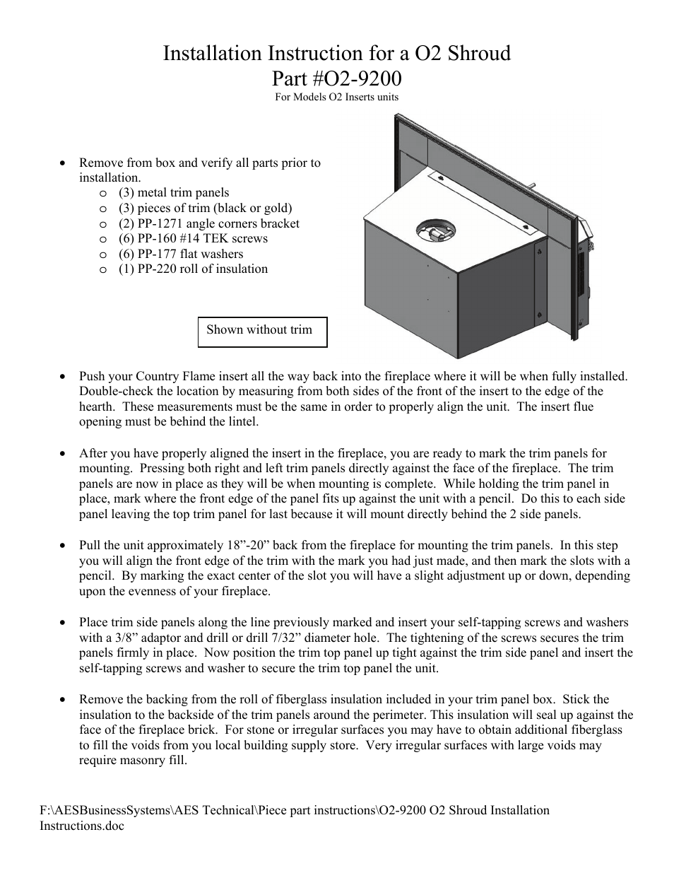 American Energy Systems O2-9210 User Manual | 2 pages