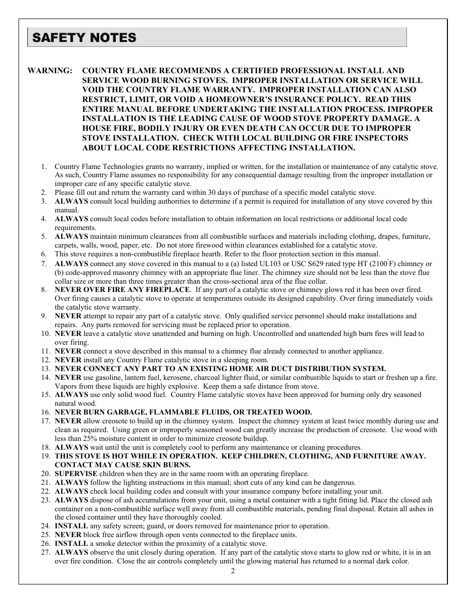 American Energy Systems O2 Catalytic User Manual | Page 2 / 54