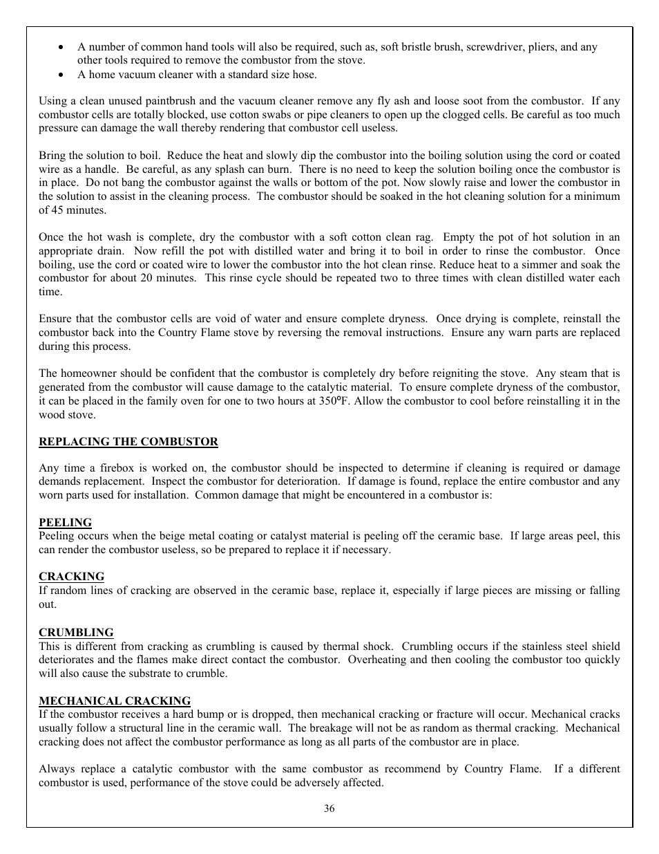 American Energy Systems O2 Catalytic User Manual | Page 36 / 54
