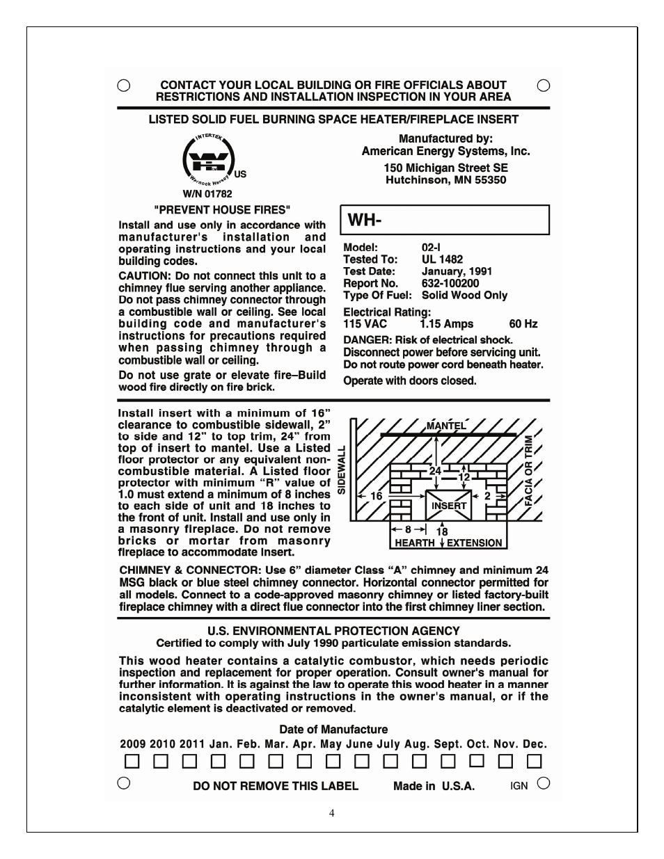 American Energy Systems O2 Catalytic User Manual | Page 4 / 54