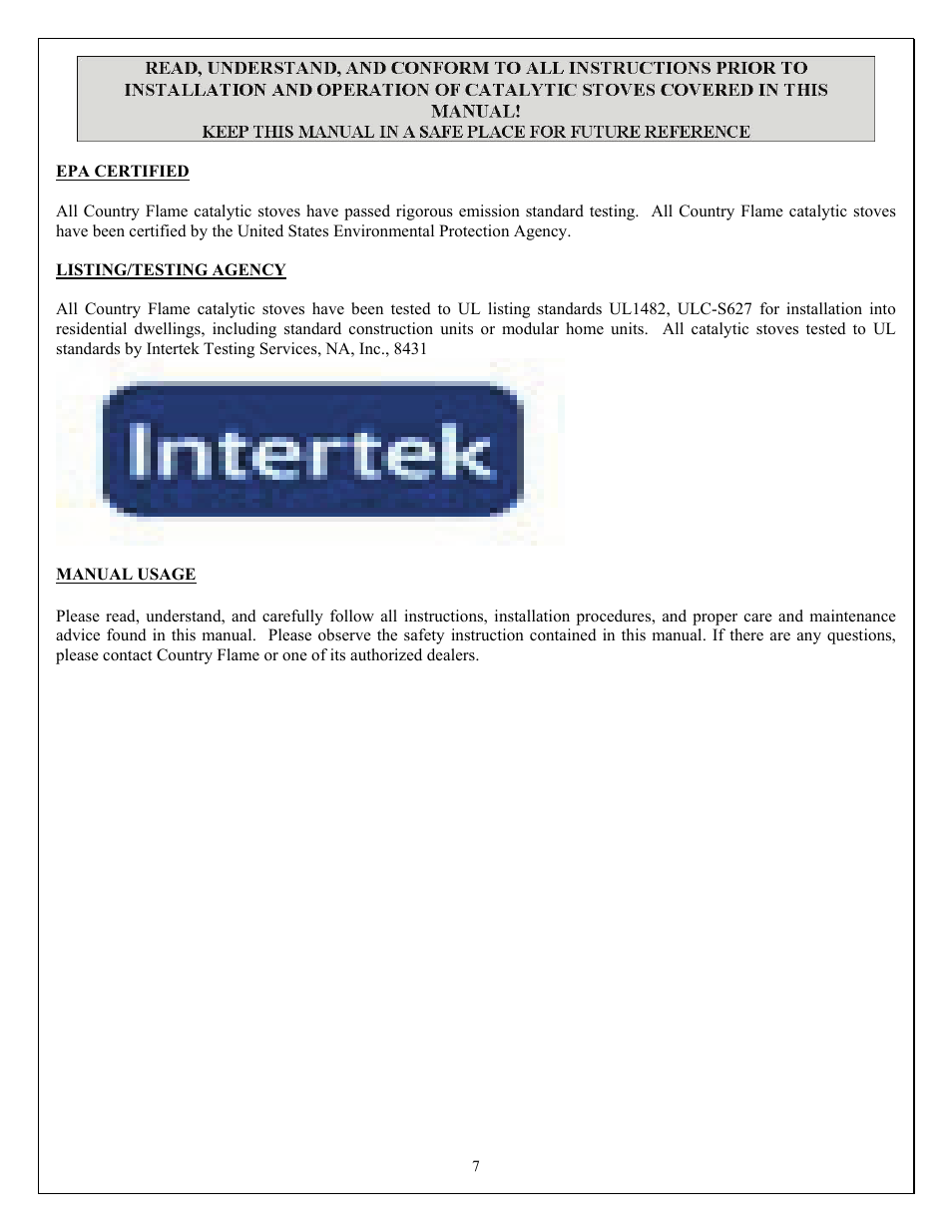 American Energy Systems O2 Catalytic User Manual | Page 7 / 54