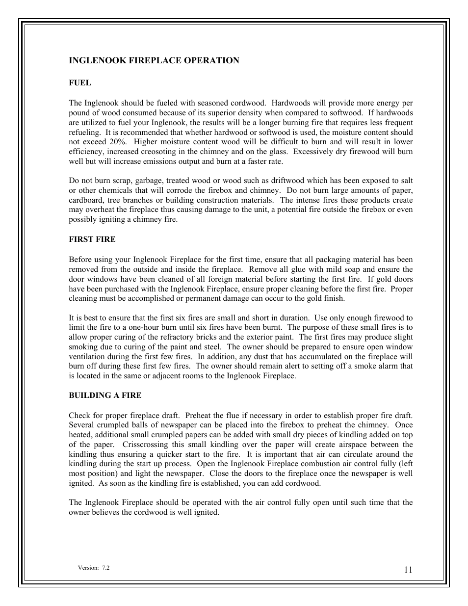 American Energy Systems Inglenook User Manual | Page 11 / 52
