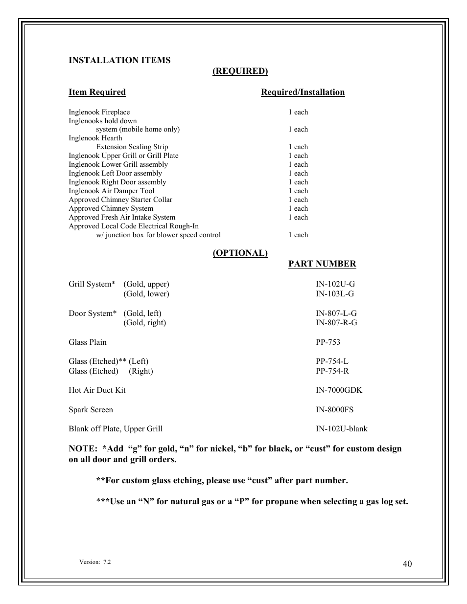 American Energy Systems Inglenook User Manual | Page 40 / 52