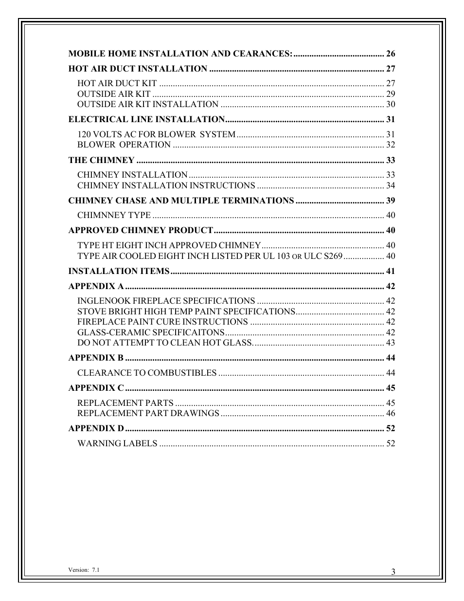 American Energy Systems Inglenook User Manual | Page 3 / 53