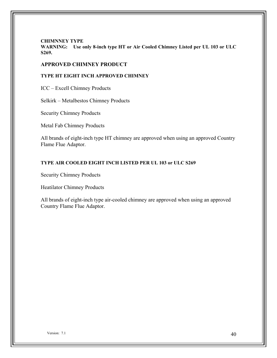 American Energy Systems Inglenook User Manual | Page 40 / 53