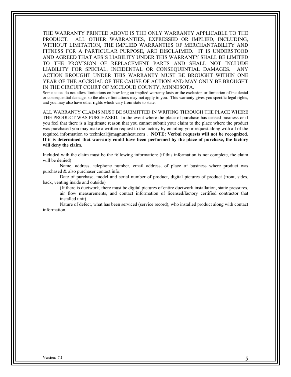 American Energy Systems Inglenook User Manual | Page 5 / 53