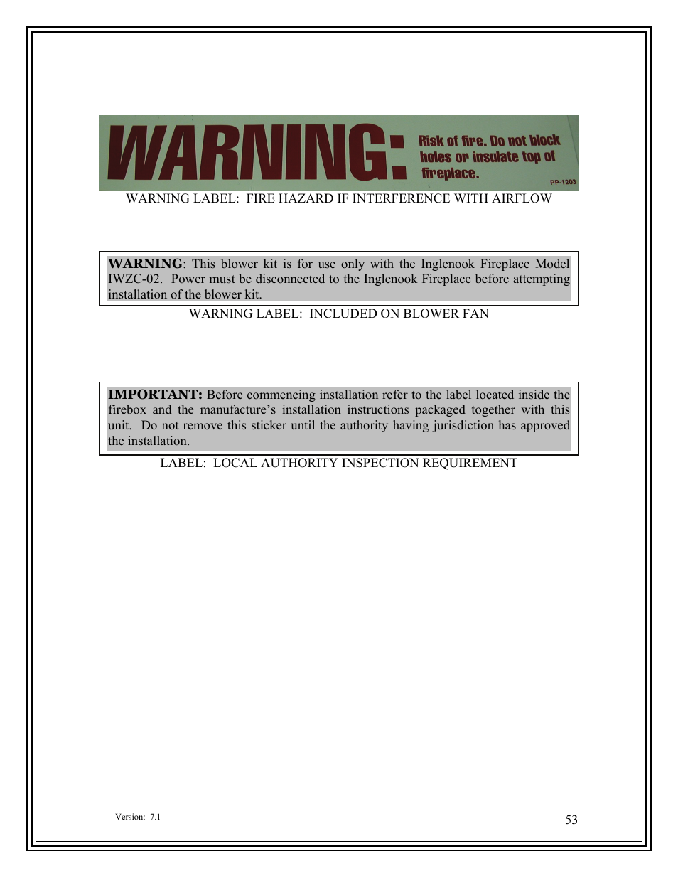 American Energy Systems Inglenook User Manual | Page 53 / 53