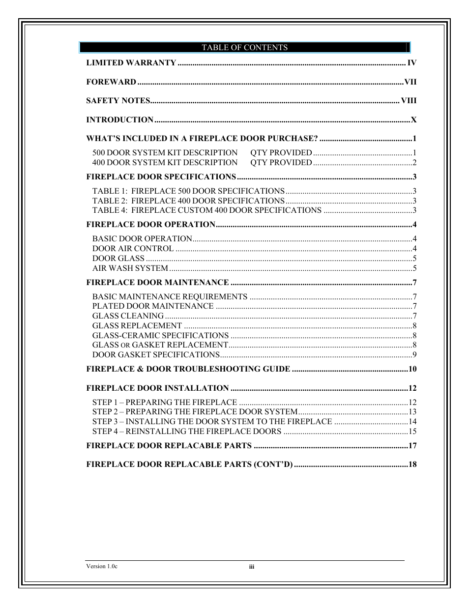 American Energy Systems Universal Doors User Manual | Page 3 / 28