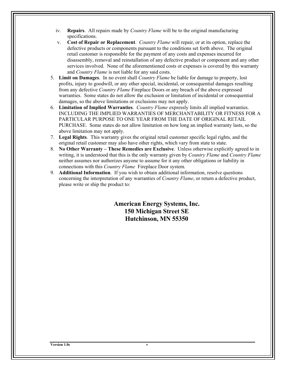 American Energy Systems Universal Doors User Manual | Page 5 / 28