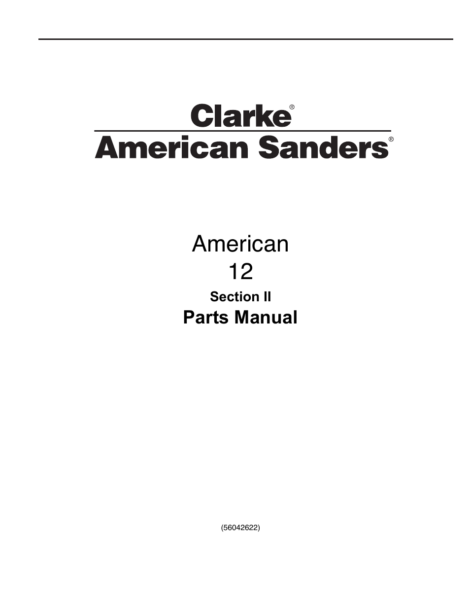 American 12, Parts manual | American Sanders American 12 Drum Sanders User Manual | Page 19 / 40