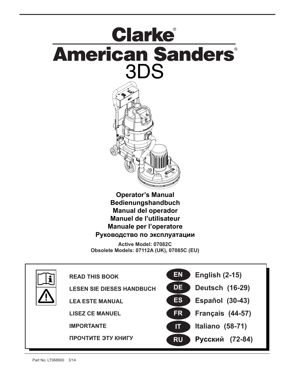 American Sanders 3DS Orbital Sander User Manual | 94 pages