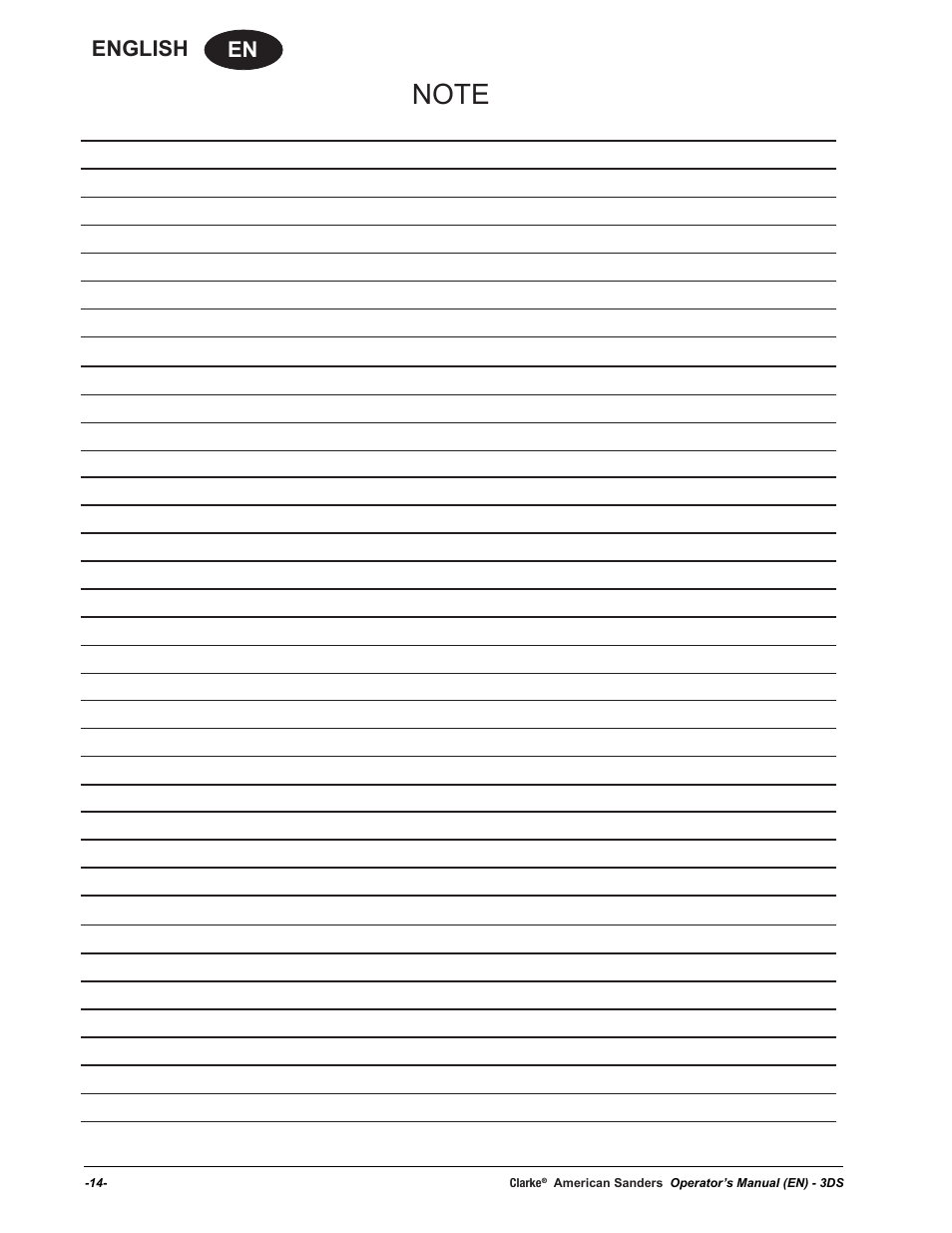 En english | American Sanders 3DS Orbital Sander User Manual | Page 14 / 94