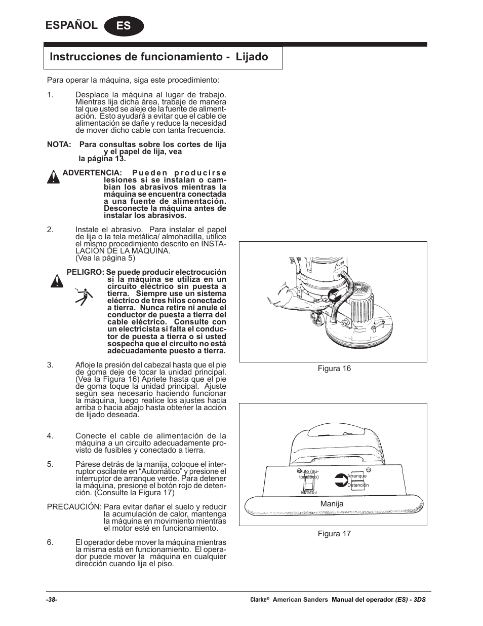 American Sanders 3DS Orbital Sander User Manual | Page 38 / 94