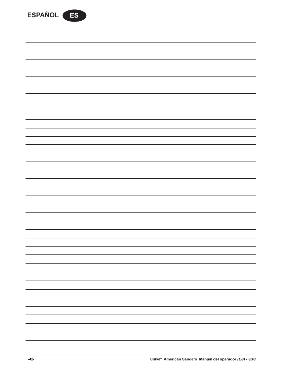 Es español | American Sanders 3DS Orbital Sander User Manual | Page 42 / 94