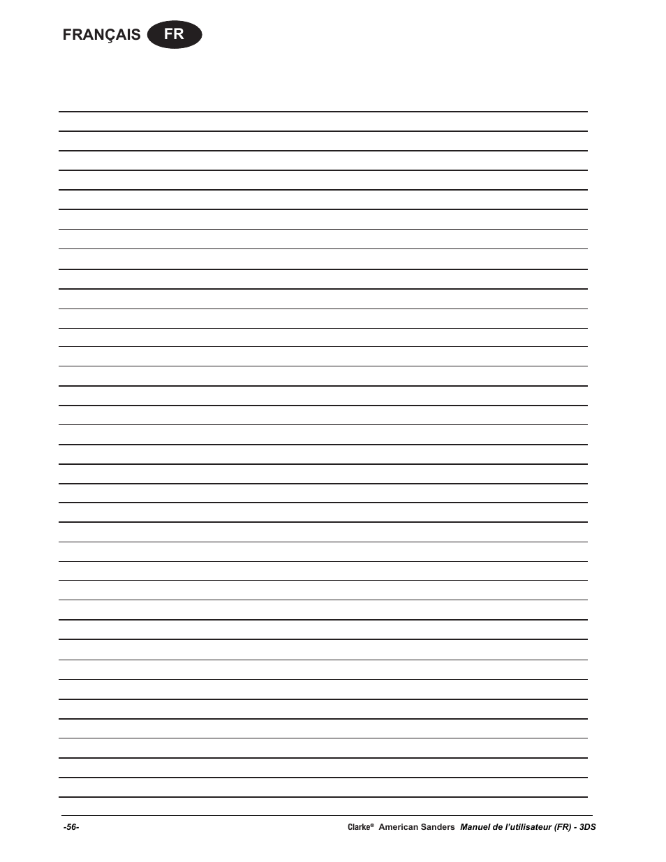 Fr français | American Sanders 3DS Orbital Sander User Manual | Page 56 / 94