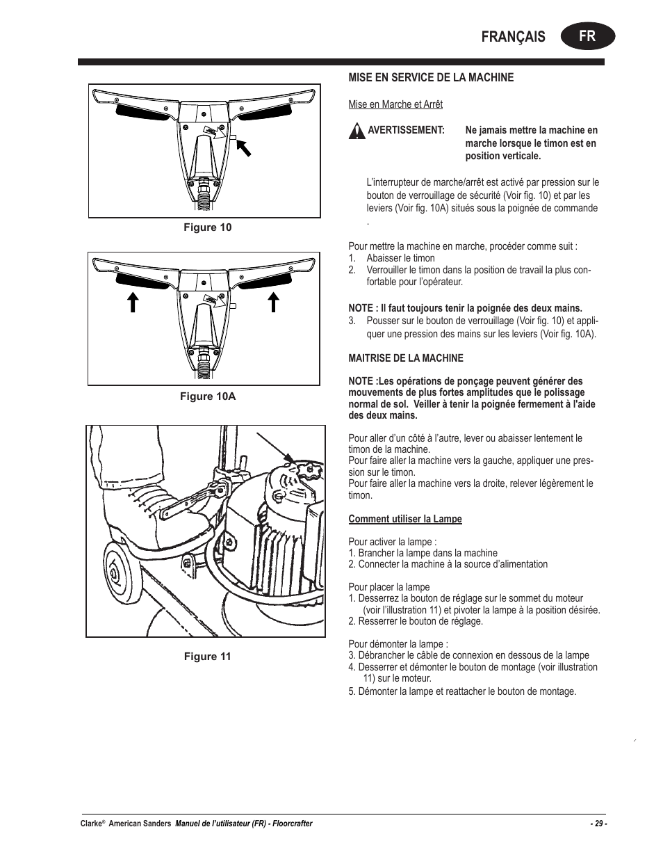 Fr français | American Sanders Disc Sander 1600DC User Manual | Page 29 / 42