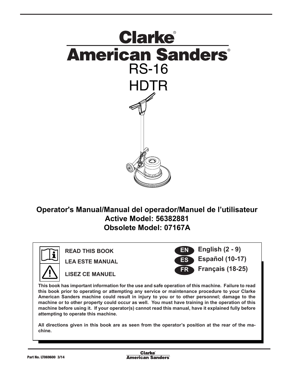 American Sanders RS-16DC Rotary Sander User Manual | 32 pages