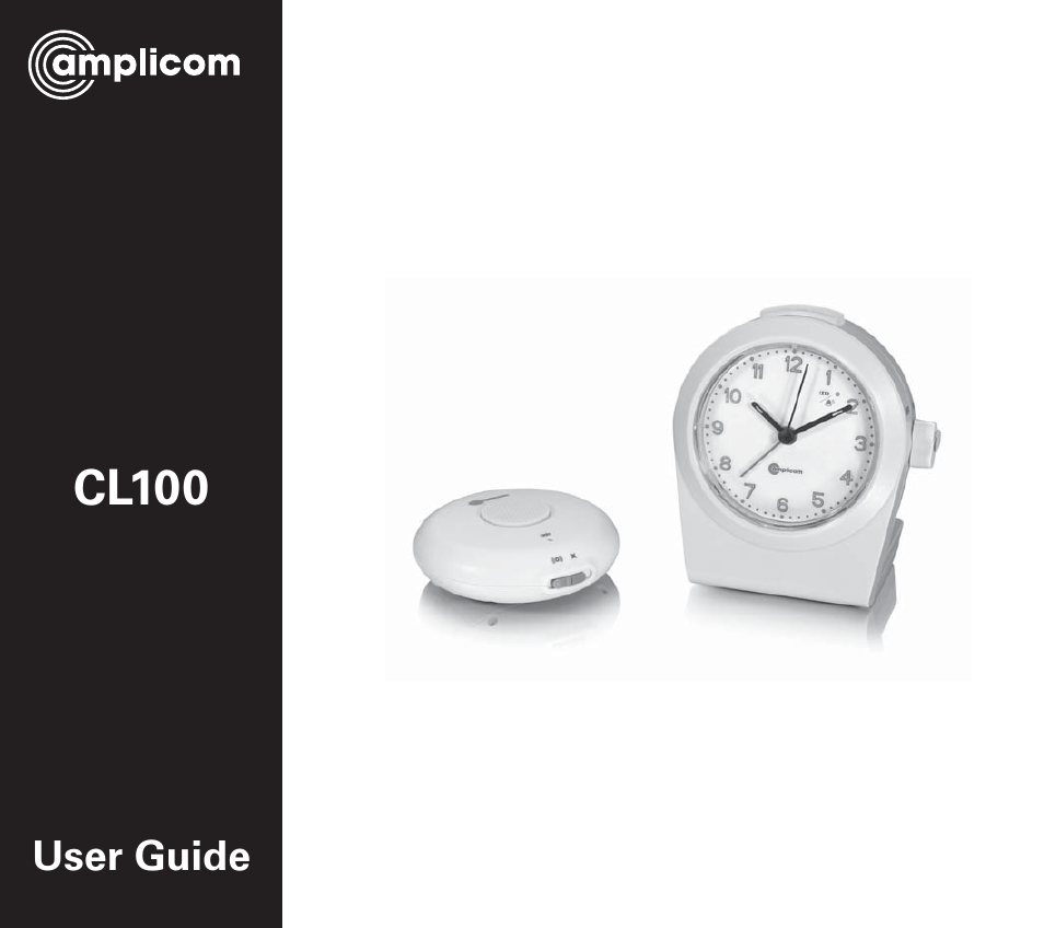 Amplicom TCL 100 Wireless Alert Alarm Clock User Manual | 32 pages