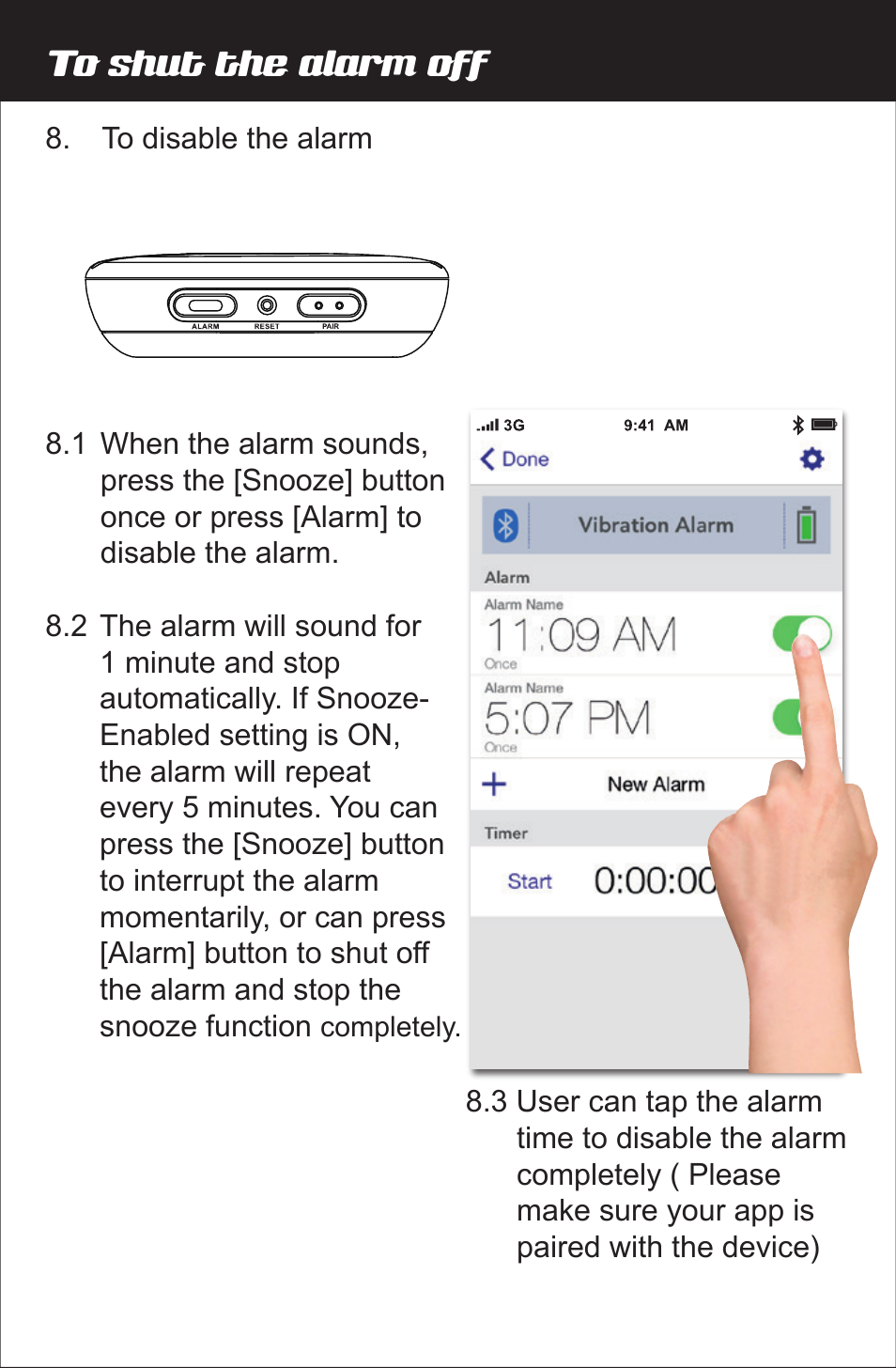 Amplicom Amplifyz TCL Pulse Bluetooth Enabled Alarm User Manual | Page 13 / 24