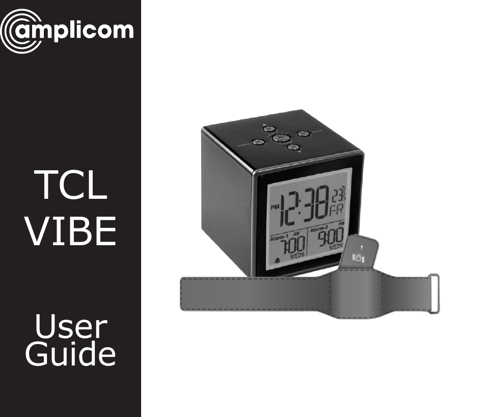 Amplicom TCL Vib Travel Alarm Clock User Manual | 16 pages