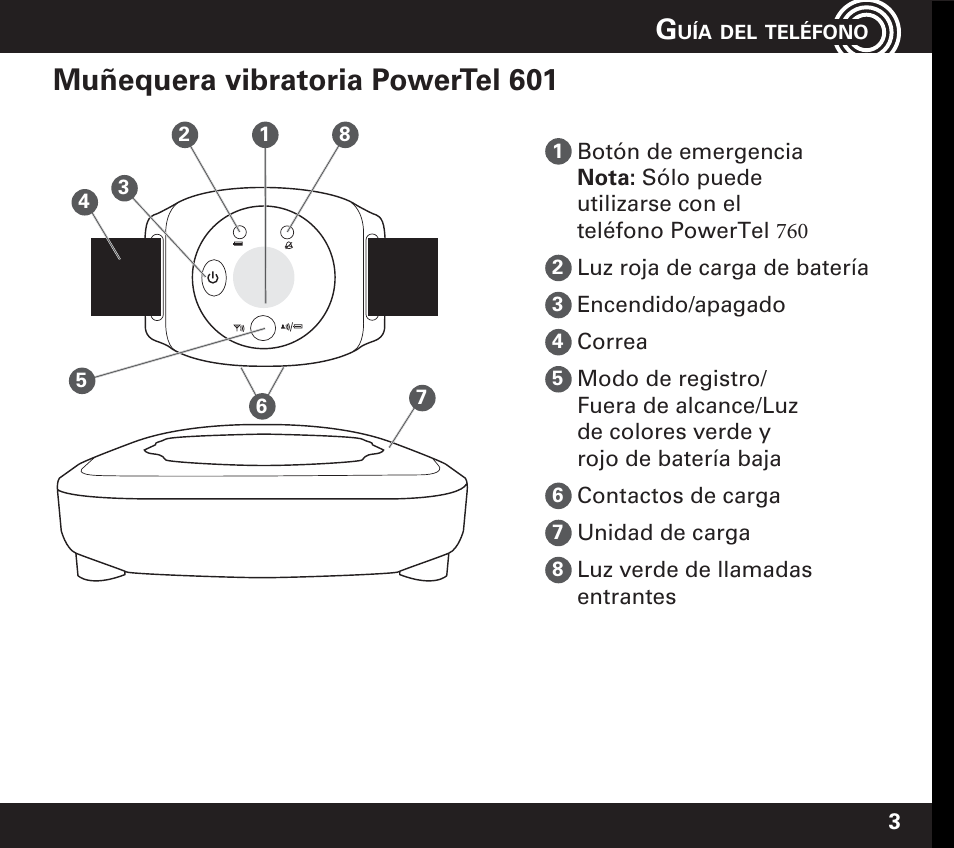 Muñequera vibratoria powertel 601 | Amplicom PowerTel 60 Wireless Wrist Shaker User Manual | Page 17 / 28