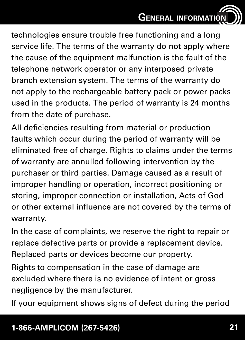 Amplicom AB900 Amplified Answering Machine User Manual | Page 21 / 49
