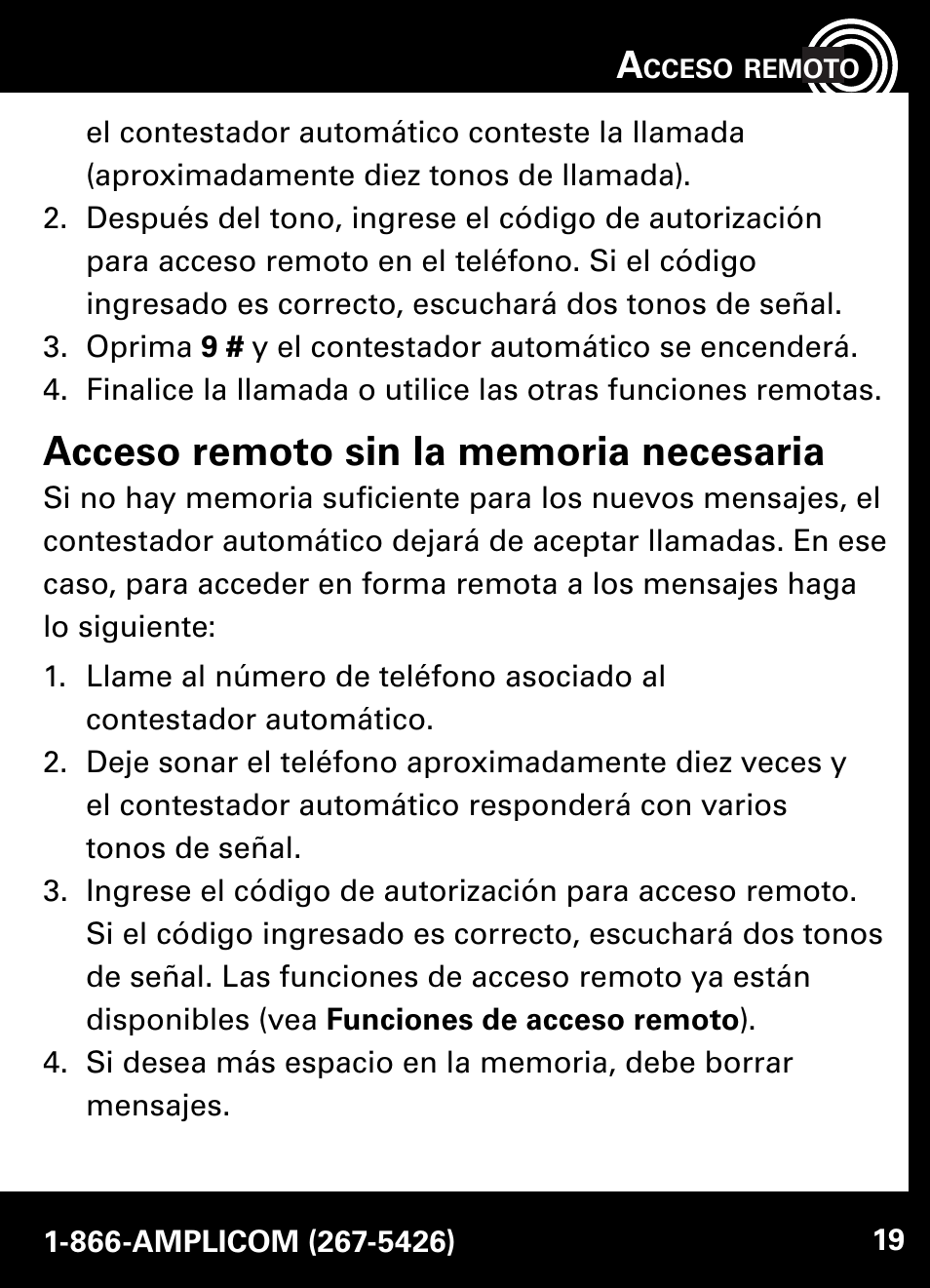 Amplicom AB900 Amplified Answering Machine User Manual | Page 42 / 49