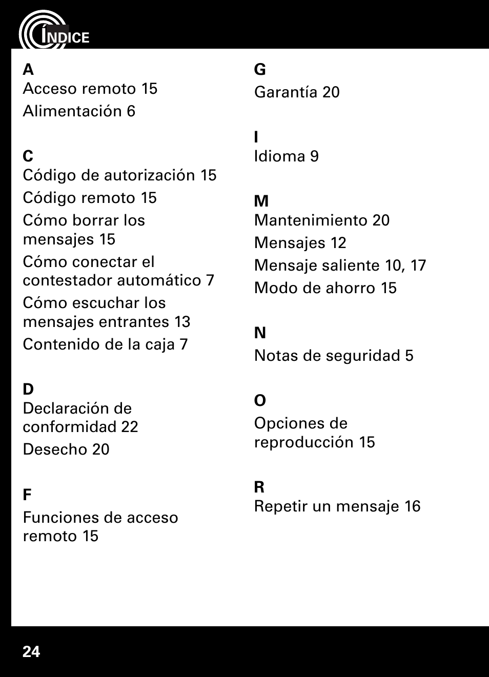 Amplicom AB900 Amplified Answering Machine User Manual | Page 47 / 49