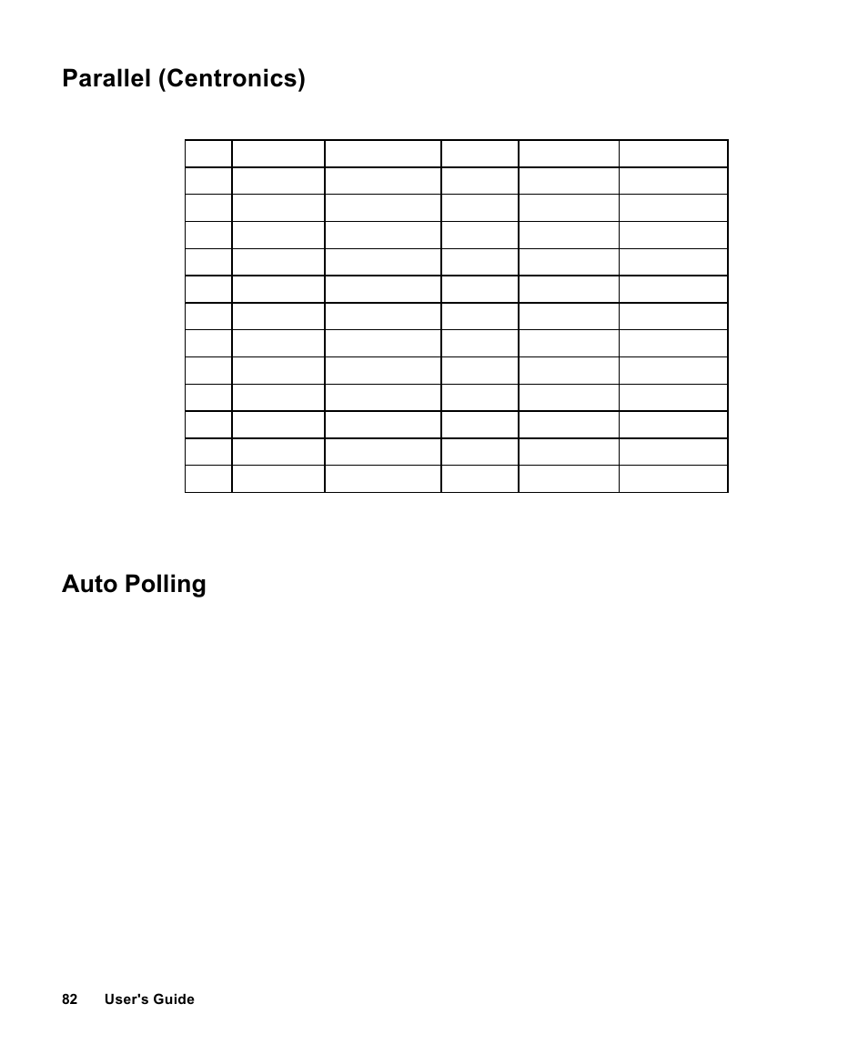 Parallel (centronics), Auto polling | AMT Datasouth Fastmark 4000 User Manual | Page 83 / 114