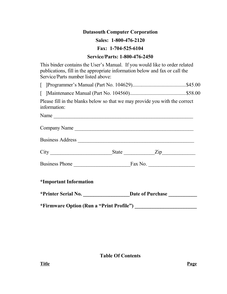 AMT Datasouth Documax A6300 User Manual | Page 2 / 180