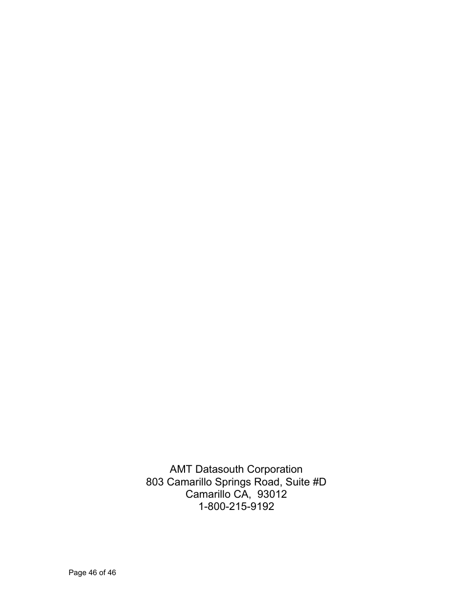 AMT Datasouth Accel 7350 User Manual | Page 47 / 47