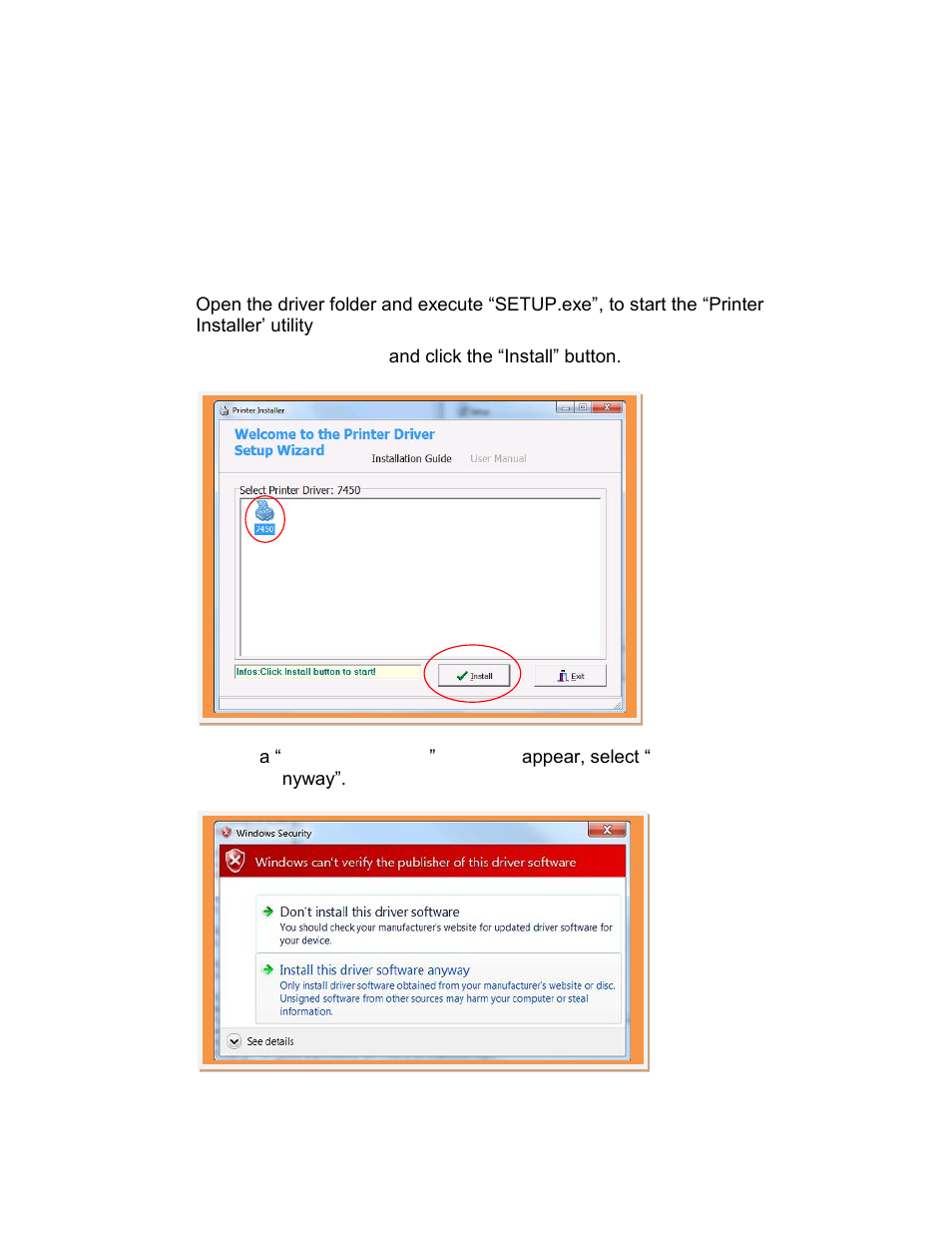 Print driver installation | AMT Datasouth Accel 7450 User Manual | Page 34 / 45