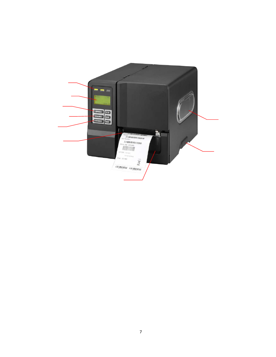 2 printer overview, 1 front view | AMT Datasouth 2012 M6 Plus User Manual | Page 13 / 83