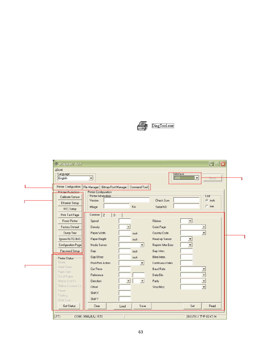 Diagnostic tool, 1 start the diagnostic tool | AMT Datasouth 2012 M6 Plus User Manual | Page 69 / 83