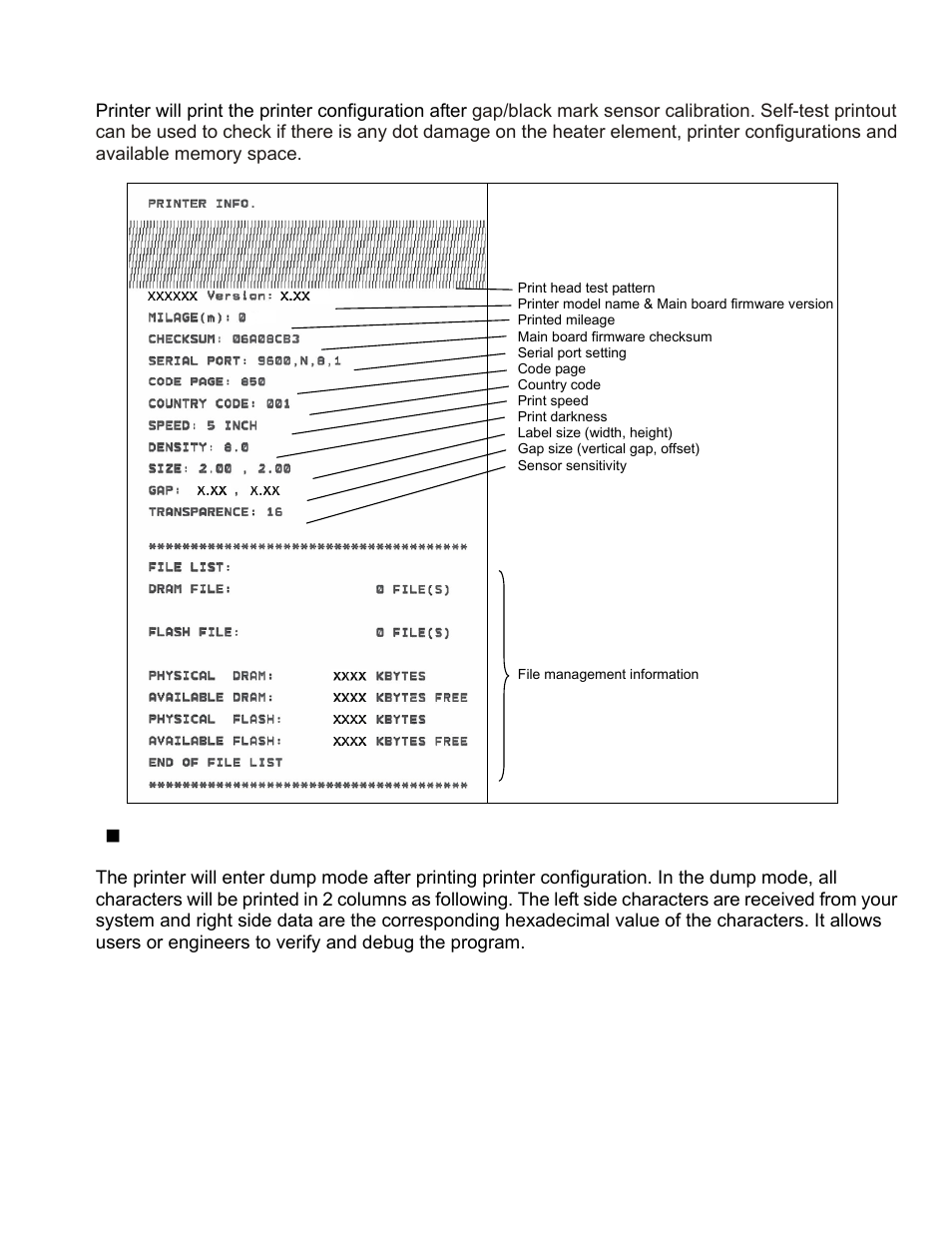 Self-test, Dump mode | AMT Datasouth M1 User Manual | Page 25 / 32