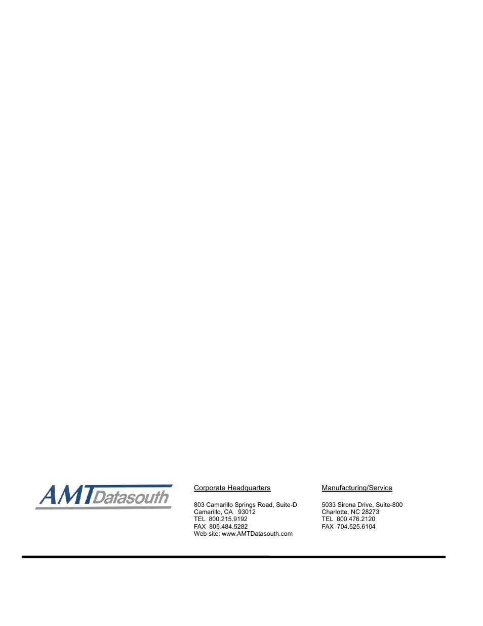 AMT Datasouth M1 User Manual | Page 32 / 32