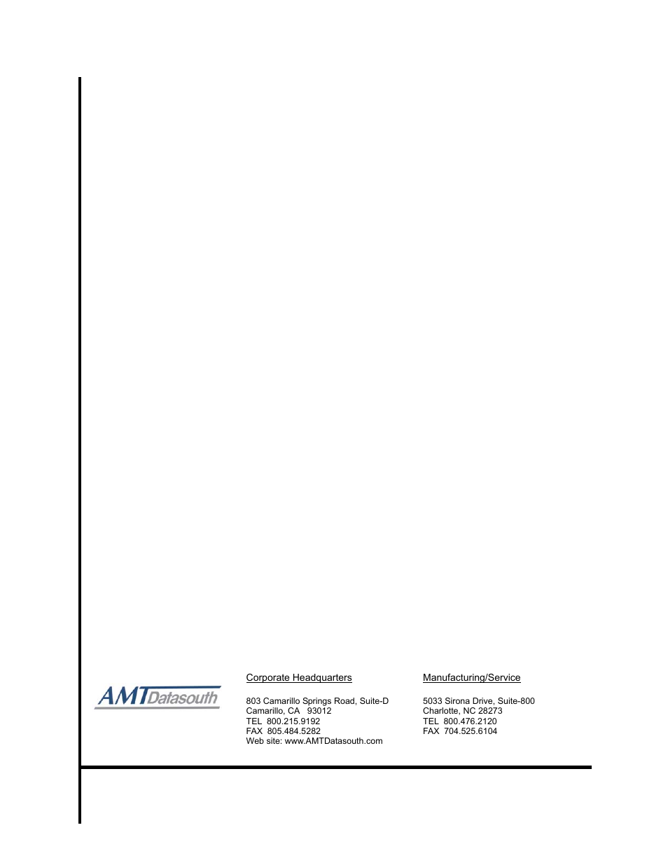 AMT Datasouth M5TT Plus User Manual | Page 42 / 42