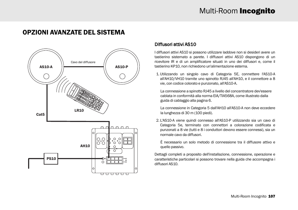 Multi-room incognito, Opzioni avanzate del sistema | Cambridge Audio Multi-room speaker system User Manual | Page 107 / 194