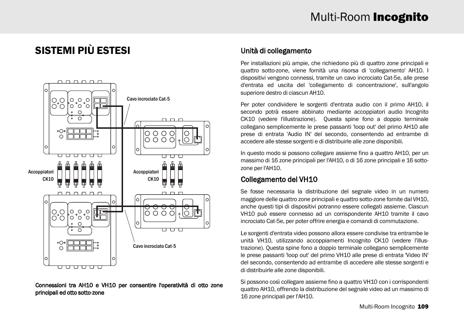 Multi-room incognito, Sistemi più estesi | Cambridge Audio Multi-room speaker system User Manual | Page 109 / 194