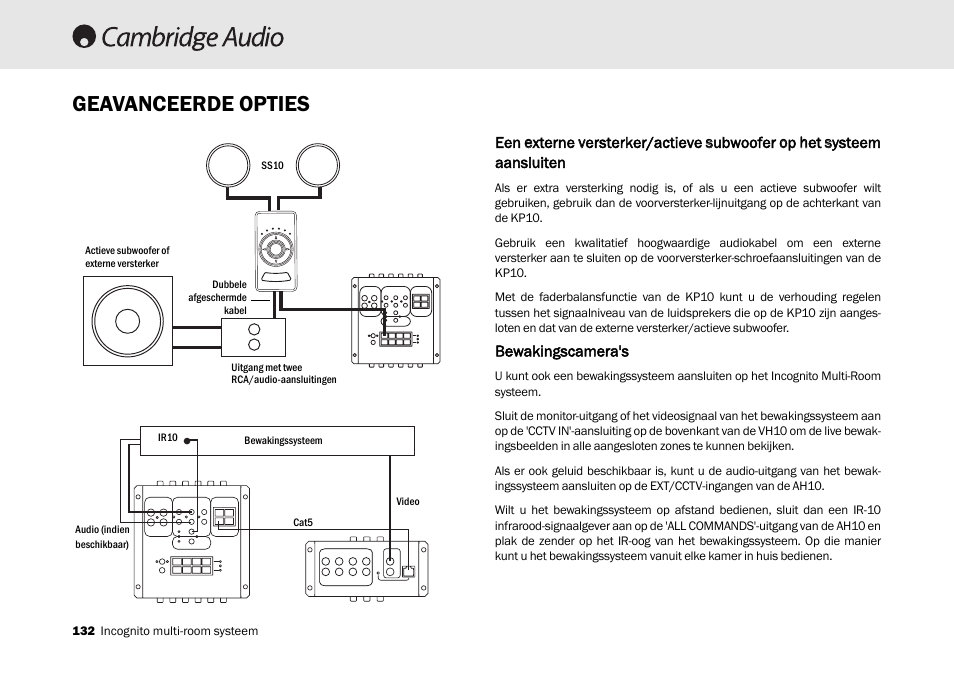Geavanceerde opties, Bewakingscamera's | Cambridge Audio Multi-room speaker system User Manual | Page 132 / 194