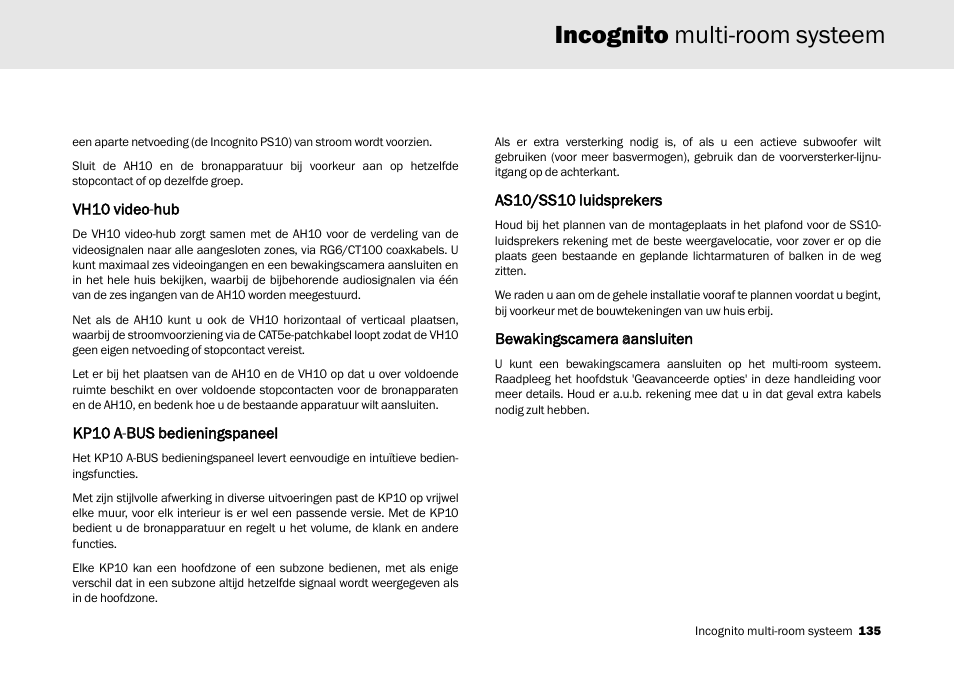 Incognito multi-room systeem | Cambridge Audio Multi-room speaker system User Manual | Page 135 / 194