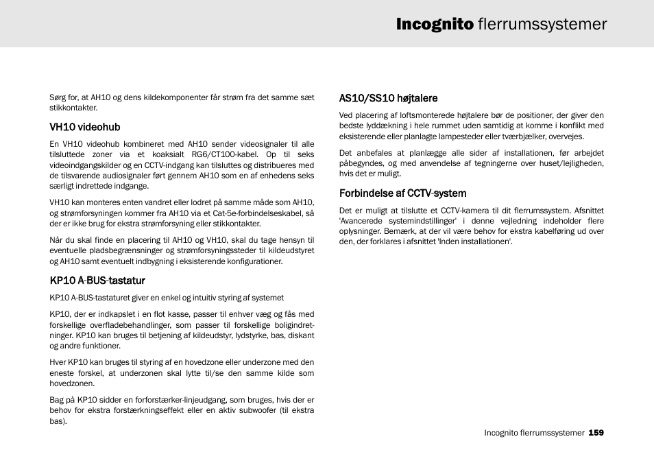Incognito flerrumssystemer | Cambridge Audio Multi-room speaker system User Manual | Page 159 / 194